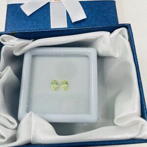 Brazilian Canary Chrysoberyl Set of 2 Loose Gemstones for Jewelry Making 5072